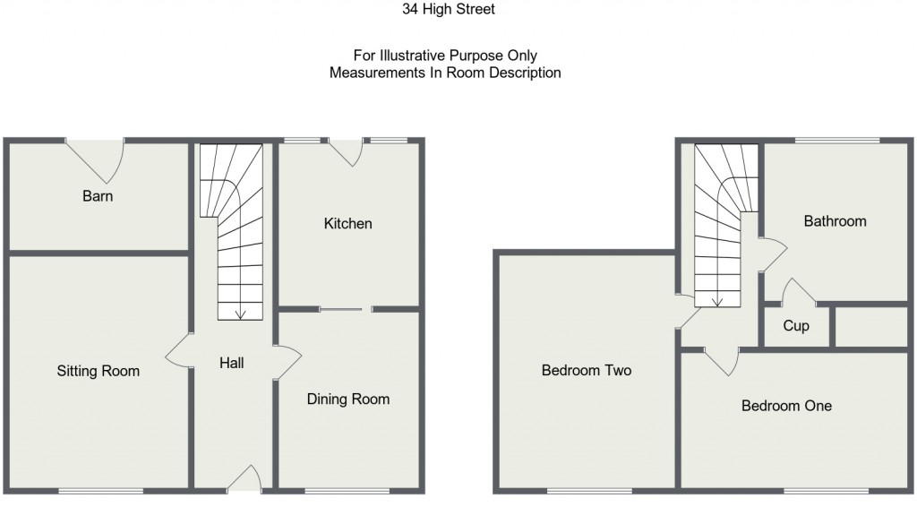Floorplans For High Street, Paulerspury