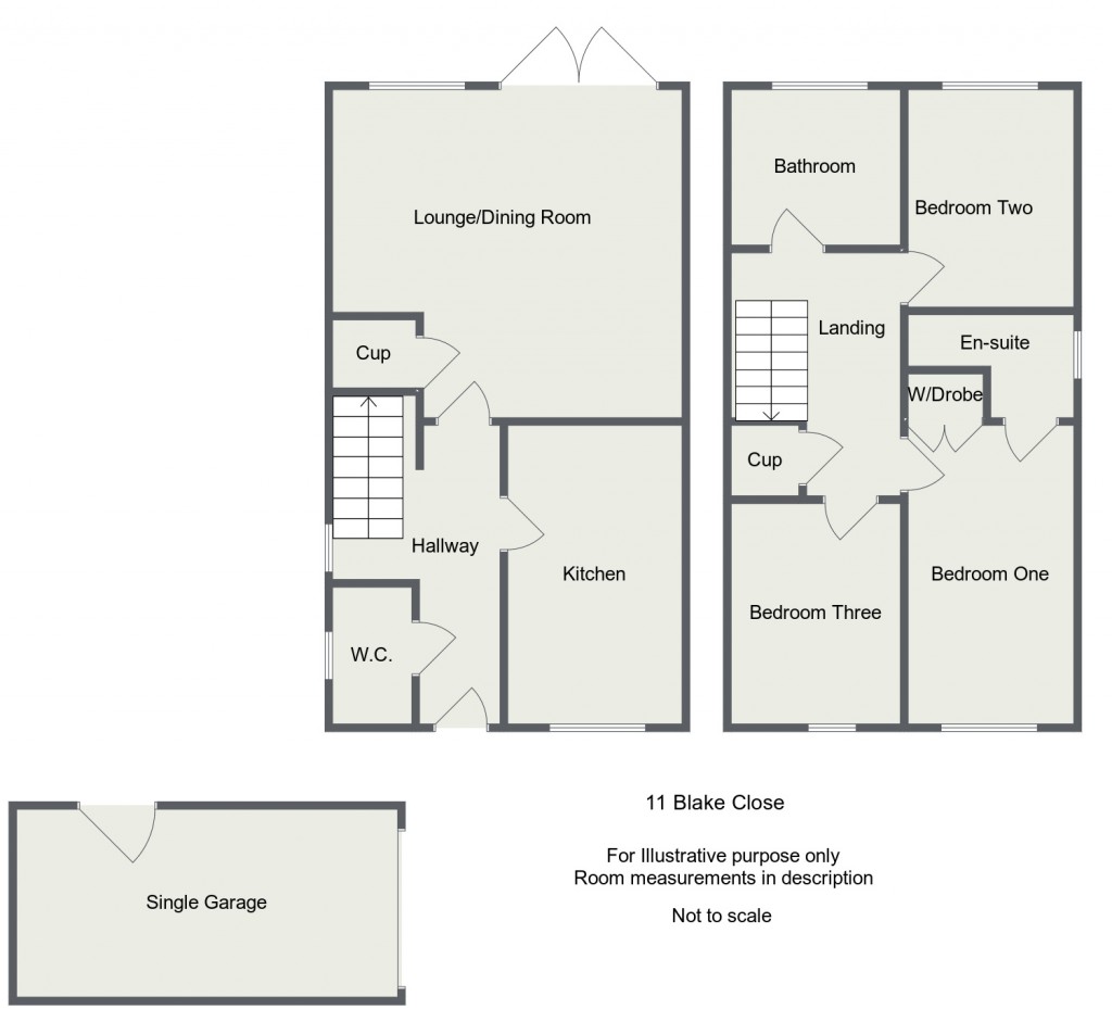 Floorplans For Blake Close, Towcester