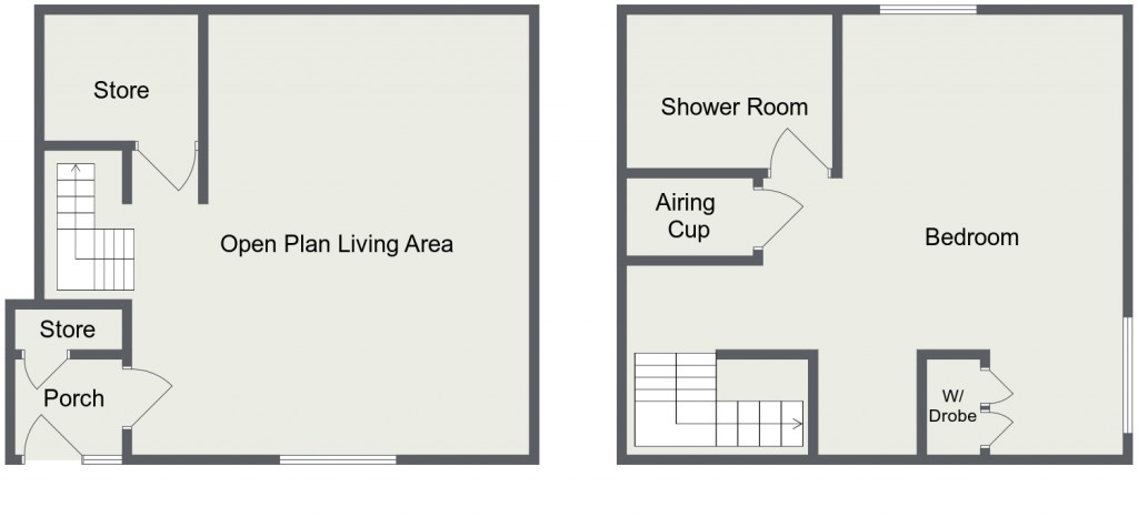 Floorplans For Horn Cottage, Mill Farmhouse, Mill Lane, Westbury