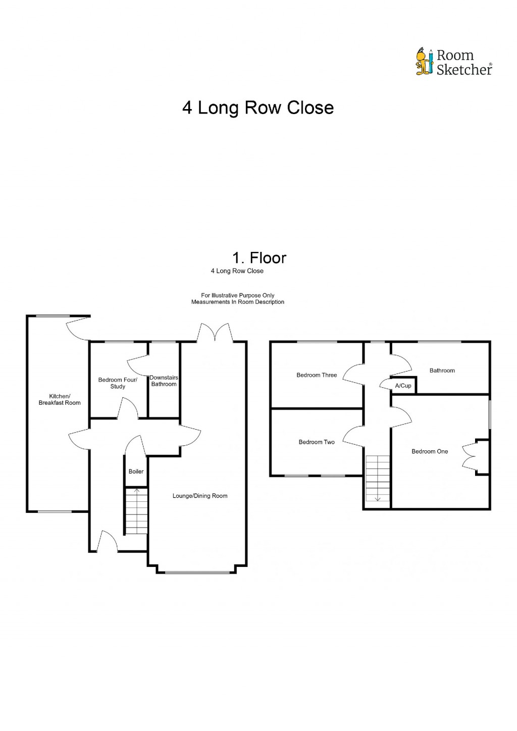 Floorplans For Long Row Close, Everdon, Daventry